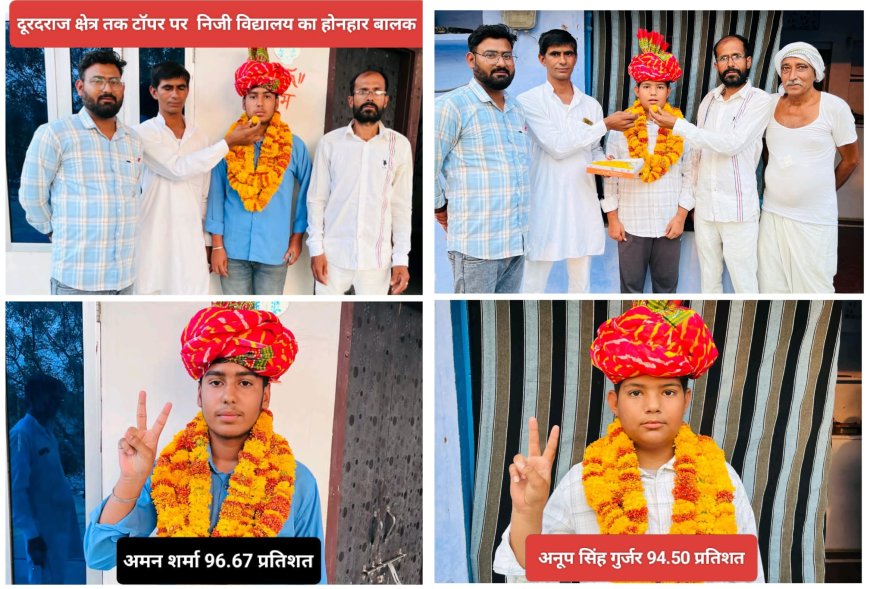 दसवीं की परीक्षा में अच्छे अंक लेकर माता-पिता और स्कूल का नाम किया रोशन , परिणाम से उत्साहित दिखें विद्यार्थी