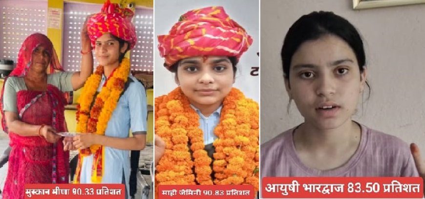 सरकारी स्कूल गोलाकाबास के होनहार छात्राओं का 10वीं के नतीजों में शानदार प्रदर्शन