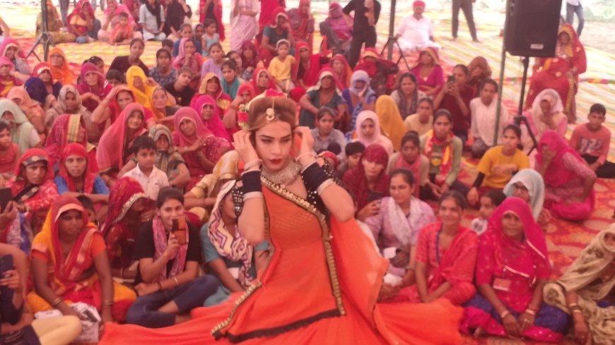 मोरिंडा धाम में चल रही श्रीमद्भागवत कथा में सुनाया भागवत का महात्म्य प्रसंग,कथा में सजी जल भरती गोपी नृत्यांगना की झांकी