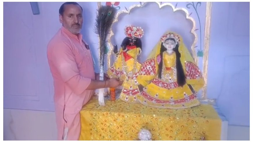 प्राचीन लाडला जी मंदिर का जीर्णोद्धार करा लाडले प्रभु श्री राधा कृष्ण जी मूर्ति स्थापना