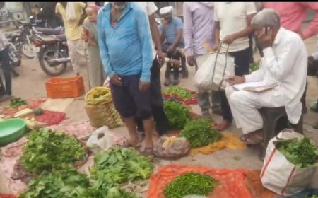 जगह का अभाव:  मुख्य सड़क  किनारे पर रोज लगाई जा रही सब्जी-मण्डी: भीडभाड और वाहनो के आवागमन से आमजन परेशानी
