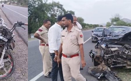 कार बाईक की भिड़ंत में बाईक सवार की दर्दनाक मौत: शव चीरघर में रखवाया