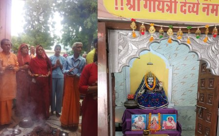 महुवा में गायत्री जयंती के उपलक्ष में तीन कुंडीय गायत्री माहयज्ञ सानंद संपन्न