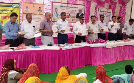 प्रो. बलराज सिंह कुलगुरू श्री कर्ण नरेन्द्र कृषि विश्वविद्यालय जोबनेर के मुख्य आतिथ्य में विकसित कृषि संकल्प अभियान आयोजित