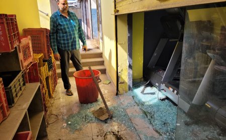 दो सांडो ने लड़ाई में मॉल के बेसमेंट के सीसे तौड़े