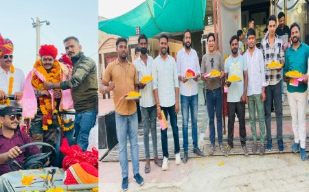 फौजी सुरेन्द्र सिंह का ग्राम झड़ोल में भव्य स्वागत