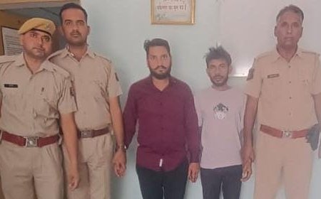 हनुमान नगर थाना पुलिस की बड़ी कार्रवाई: डोडा पोस्त की तस्करी करते दो आरोपी गिरफ्तार, 43.850 किलो मादक पदार्थ व कार जब्त