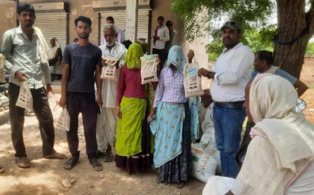 रविवार को रैणी उपखण्ड क्षेत्र के खोहरा चौहान मे कृषि विभाग की तरफ से  34 थैली बाजरा बीज वितरण