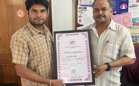 डॉ. जुबेर खान को भारतीय योग संघ द्वारा मिली आजीवन सदस्यता