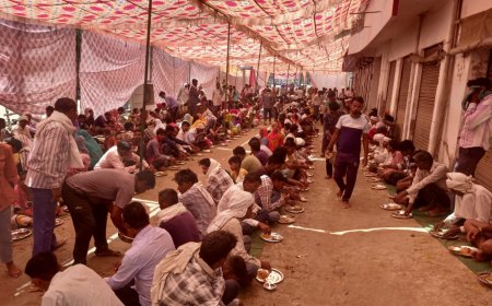 रामगढ़ में विशाल भंडारे का हुआ आयोजन हजारों श्रद्धालुओं ने पाया प्रसाद