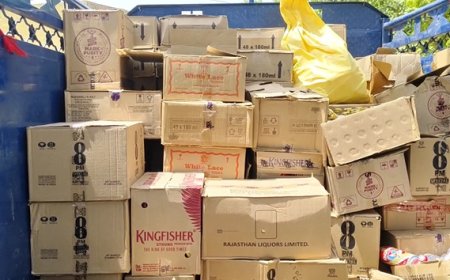 आबकारी विभाग ने की लाखों रुपए कीमत की शराब जब्त