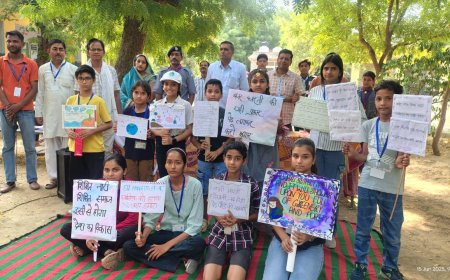 वंदे गंगा जल संरक्षण जन अभियान के तहत कोटपूतली में विद्यार्थियों ने दिखाई जागरूकता की अलख