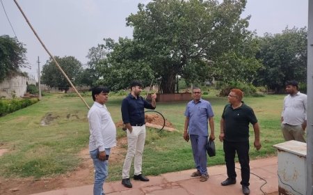 अन्तर्राष्ट्रीय योग दिवस की तैयारियां जोरों पर ,योगस्थल  का लिया जायजा