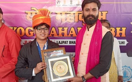 10 वर्षीय देवांगी लालवानी को आदि योगी योग भूषण अवॉर्ड से किया  सम्मानित