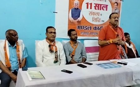 मोदी सरकार के 11वर्ष पूरे हो जाने पर भाजपा की संकल्प सिद्धि मंडल कार्यशाला आयोजित