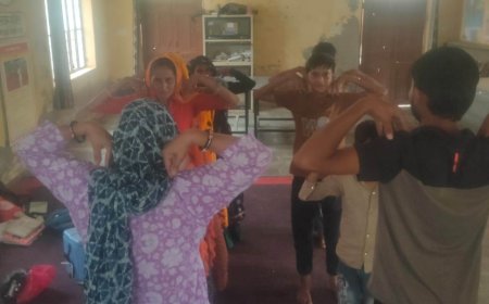 अटल सेवा केन्द्र दीवली में योग सत्र,आयुष्मान आरोग्य मंदिर दिवली योग प्रशिक्षक ने कराया योग