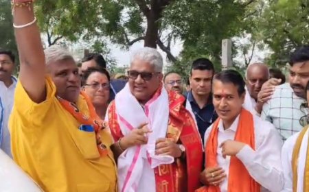 संपर्क यात्रा के दौरान पहुंचे सांसद भूपेन्द्र यादव गिनाई उपलब्धियां