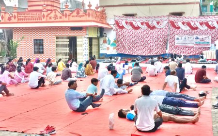 नौगावा मे 11वां अंतराष्ट्रीय योग दिवस हर्षोल्लास के साथ मनाया