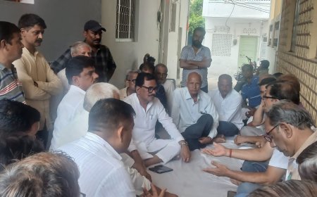 भाजपा प्रदेश उपाध्यक्ष मुकेश दाधीच रहे मकराना दौरे पर