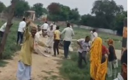 बोरिंग को लेकर हुआ खूनी संघर्ष : जमकर लाठी, डंडे व पत्थर चले,वीडियो  वायरल