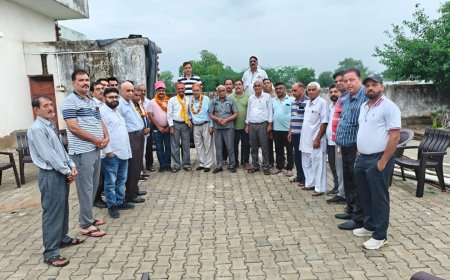 पंजाबी सभा खैरथल के भारत गुलायनी बने अध्यक्ष पंकज खुराना मोनू ढींगरा उपाध्यक्ष