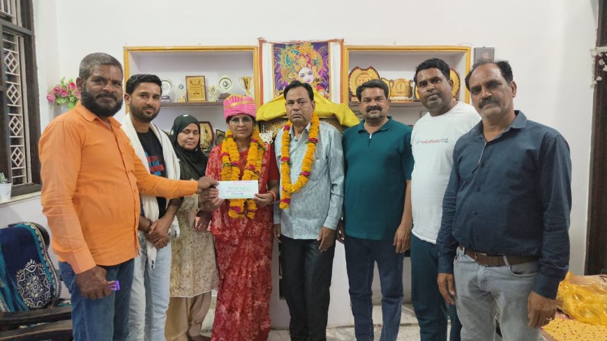 बारां महिला कांगेस जिलाध्यक्ष बनने पर बृजेश वर्मा का किया स्वागत