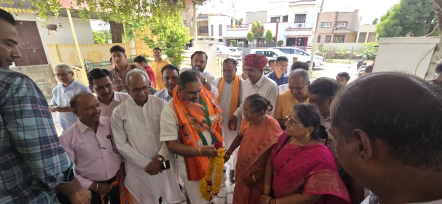 भाजपा पूर्व संगठन महामंत्री सिरोही पहुंचे, जिला संगठन ने किया स्वागत