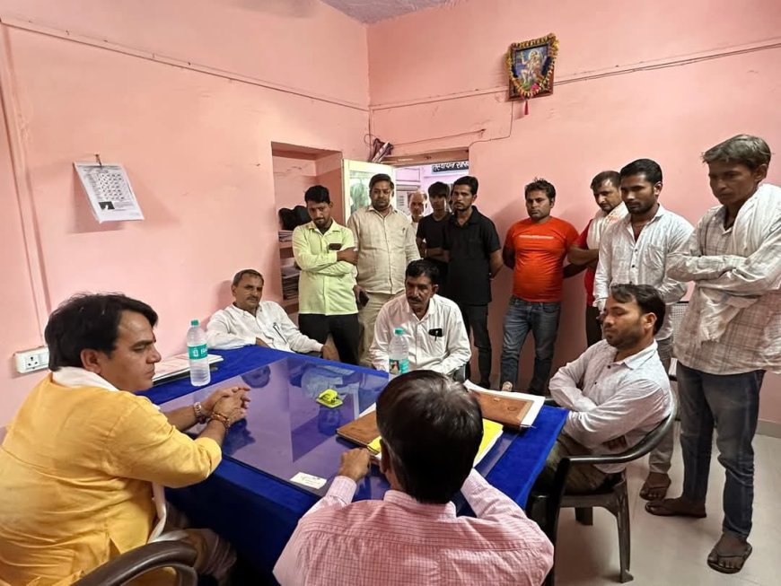 विधायक राजेंद्र मीणा ने जलदाय विभाग के अधिकारियों के ली  मीटिंग