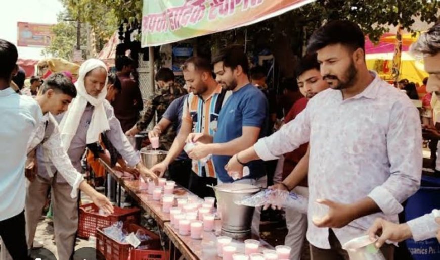 निर्जला एकादशी पर दान पुण्य का दौर, लगाई प्याऊ