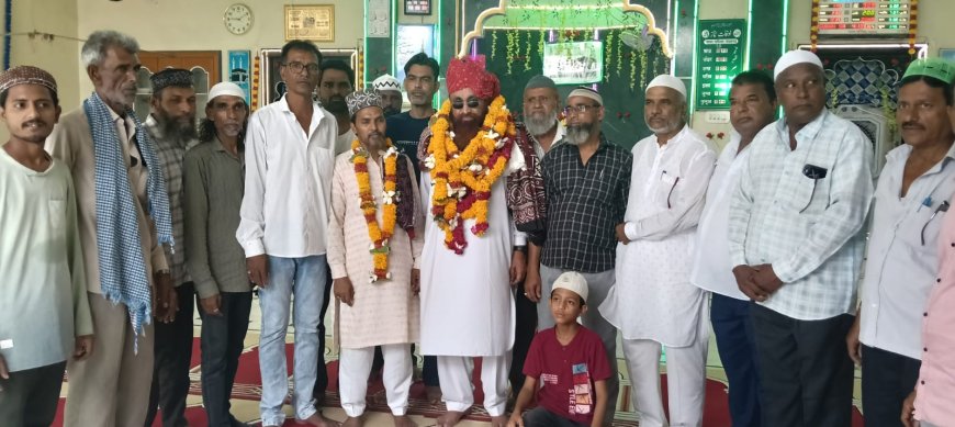 जैसलमेरी हाजी अब्दुल गफूर साहब मौलाना का जोरदार स्वागत