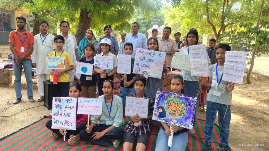 वंदे गंगा जल संरक्षण जन अभियान के तहत कोटपूतली में विद्यार्थियों ने दिखाई जागरूकता की अलख