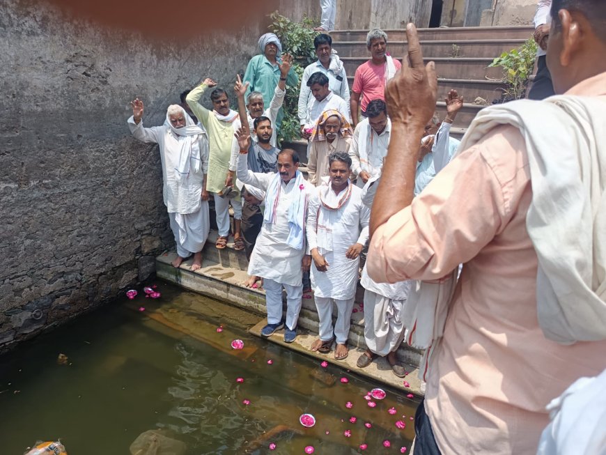 सीलीसेढ झील पर पहुंच कर जल देवता की पूजा अर्चना की किसान संघर्ष समिति ने