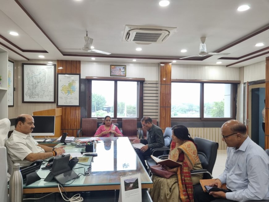 जिला कलेक्टर ने शिक्षा विभाग अधिकारियों के साथ की समीक्षा बैठक