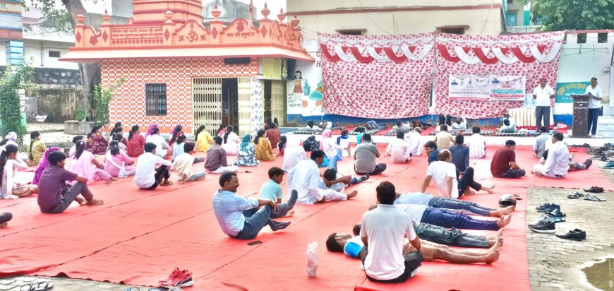 नौगावा मे 11वां अंतराष्ट्रीय योग दिवस हर्षोल्लास के साथ मनाया