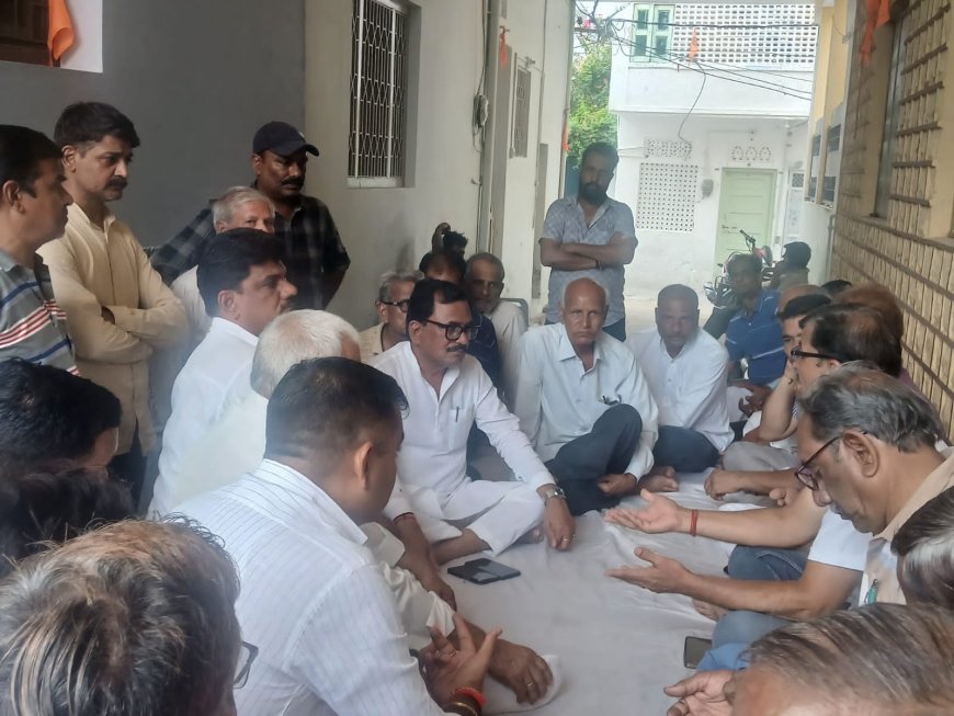 भाजपा प्रदेश उपाध्यक्ष मुकेश दाधीच रहे मकराना दौरे पर