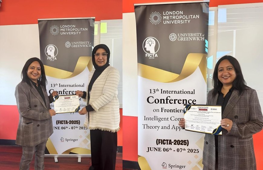 डॉ. प्रगति जैन इन्दौर को लंदन में मिला Best Paper Award