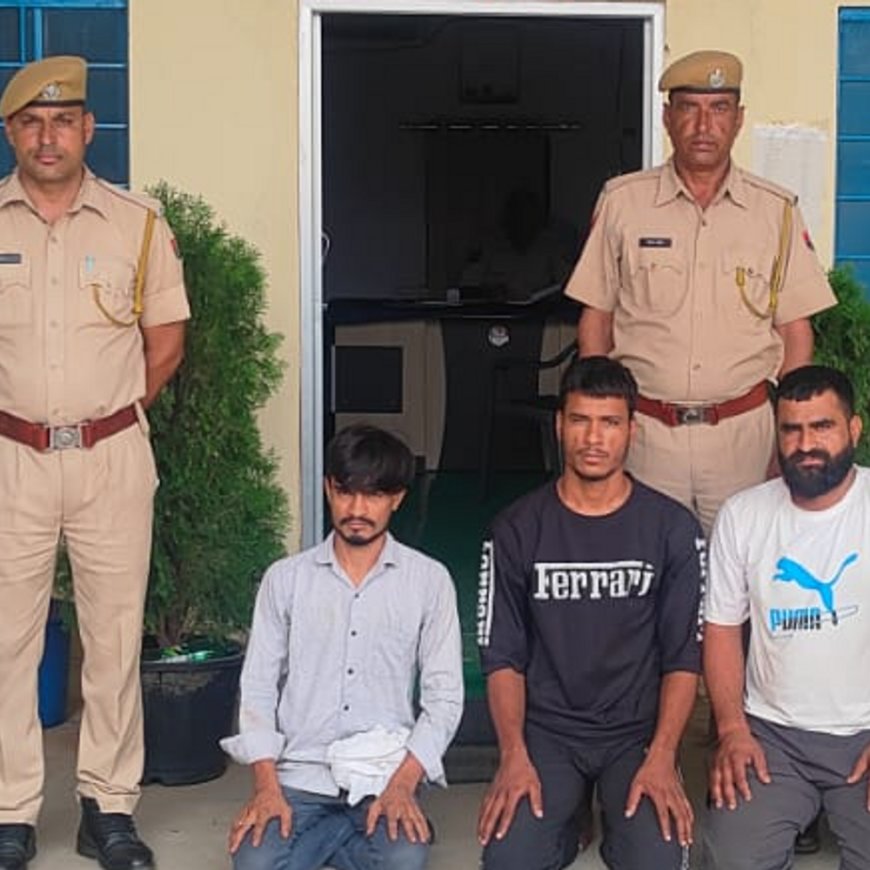 बिना नंबर की कैंपर गाड़ी लेकर घूम रहे हिस्ट्रीशीटर सहित 3 गिरफ्तार:पुलिस ने गाड़ी भी जब्त की