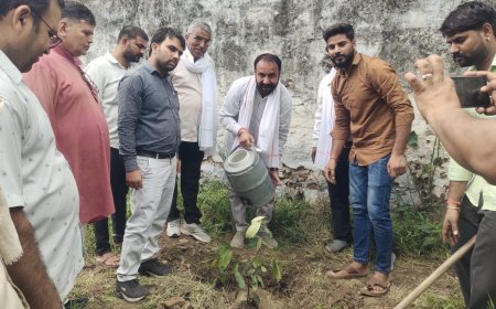 केंद्रीय मंत्री भूपेंद्र यादव के जन्मदिवस पर विधायक ने  वृक्षारोपण कर पर्यावरण संरक्षण का दिया संदेश