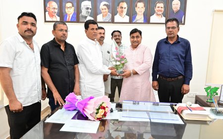 कांग्रेस प्रत्याशी मेवाड़ा ने जयपुर में कांग्रेस प्रदेशाध्यक्ष व नेता प्रतिपक्ष से शिष्टाचार भेंट की