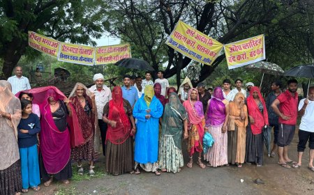 "आज फिर से लापिया पॉइंट पर जिन्दल सा कंपनी के खिलाफ किसानो का धरना प्रदर्शन शुरू "