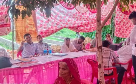 गढ़ी धनेटा मे अंत्योदय शिविर मे आमजन एवं कर्मचारी गर्मी से होते रहे परेशान