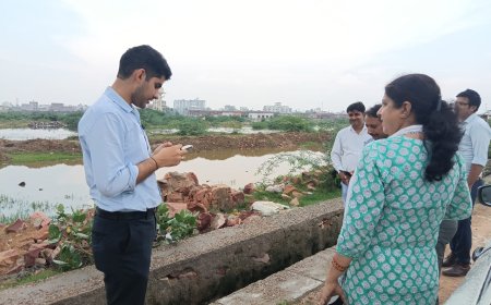 बीडीए अधिकारियों ने देखी पुरानी अनाज मंडी एवं प्रस्तावित मंडी स्थल का लिया जायजा