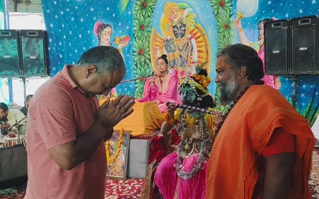 सिद्ध श्री शनि मंदिर मुंडेसी पर सात दिवसीय भागवत कथा का आयोजन