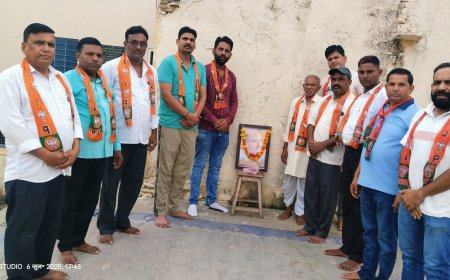 उदयपुरवाटी में डॉक्टर श्यामा प्रसाद मुखर्जी की जन्म जयंती मनाई गई