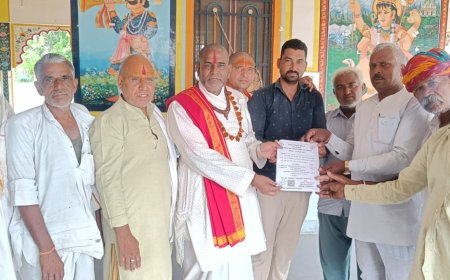 मेवाड़ के भजन सम्राट मुंगाना से जगदीश वैष्णव गुरलां आए, मुंगाना में 20 जुलाई को होने वाले भंडारे का दिया निमंत्रण