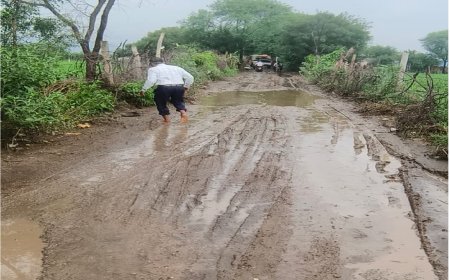 धाबाई की ढाणी में गंदे पानी की निकासी को लेकर ग्रामीणों ने किया विरोध प्रदर्शन