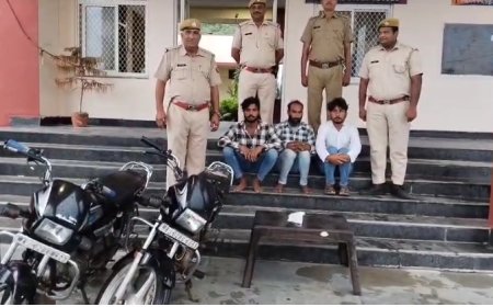 राजगढ़ पुलिस ने  लूट प्रयास के चार आरोपी किए गिरफ्तार:  2 मोटरसाईकिल व 1 देशी कट्टा बरामद