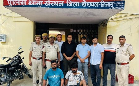 खैरथल के व्यापारियों की एकता का परिणाम: मुनीम के साथ हथियार की नोक पर दिनदहाड़े हुई लूट की घटना के दो आरोपी गिरफ्तार