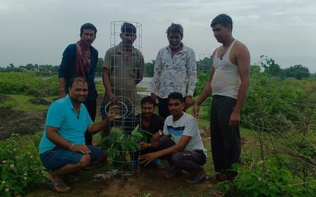 रूपपुरा में ग्रामीणों ने पौधरोपण कर लिया पर्यावरण बचाने का संकल्प:  ग्रामीणो ने 50 पोधै लगाये 500 लगाने का संकल्प