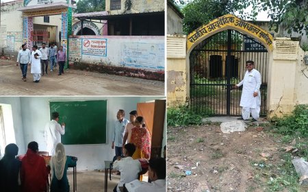 प्रधान नसरु खान ने मुबारिकपुर क्षेत्र में औषधालय, ग्राम पंचायत कार्यालय और स्कूलों का किया निरीक्षण